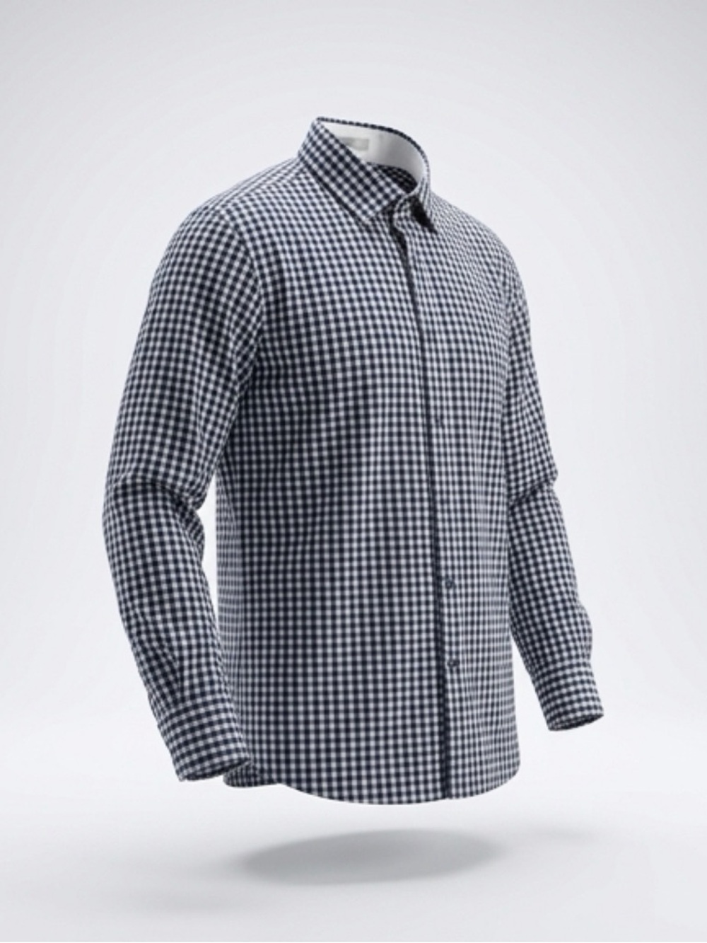 Henry Grethel Trim Fit Classic Black and White‎ Check Men’s Shirt